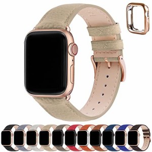 アップルウォッチ 42mm 44mm 45mm バンド Apple Watch バンド アップルウォッチベルト 本革 装着簡単 保護ケース付き レディース メンズ 