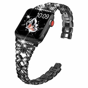 互換 Apple Watch バンド ステンレス アップルウォッチ ベルト レディース series9/8/7/6/5/4/3/2/1/SE対応 アップルウォッチバンド 蝶ネ