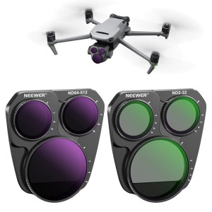 NEEWER 可変NDフィルターセット DJI Mavic 3 Pro/Pro Cineに対応 2パック ND2-32(1-5ストップ)&ND32-512(5-9ストップ) 調整可能な減光フ