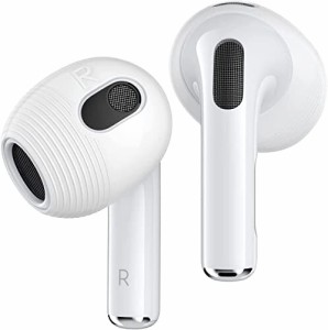 Gcioii 3 イヤーフック イヤーピース ズレ解消 落ち防止 3ペア入り イヤフォン アクセサリ Apple AirPods 3 適用 (ホワイト,Mサイズ)