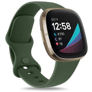 コンパチブル with Fitbit Versa 3 バンド fitbit versa 4用ベルト Fitbit Sense バンド 交換ベルト, 女性&男性用ソフトシリコン調整可能