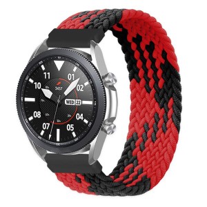 コンパチブル Samsung Galaxy watch 3 45mm/46mm/Gear S3 バンド，幅22mmナイロンスポーツソロループバンド交換用弾性ストラップ 適応 Hu