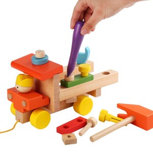 Promise Babe 型はめ パズル 木製 組み立て おもちゃ モンテッソーリ 大工 おもちゃ モンテソッリー 工具おもちゃ 図形認知 空間認識 着