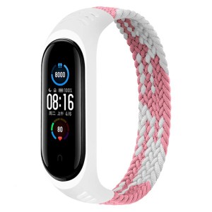 (Leishouer) コンパチブル Xiaomi Mi Band 7 6 5 Mi Band 4 3 バンド ナイロン編組ブレスレット弾性 リストバンドスポーツ 交換用 ブレス