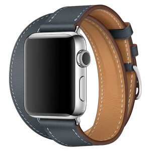 HEYOZURY Apple Watch バンド 二重巻 革 44mm 40mm 45mm 41mm アップルウォッチバンド レザー 7 6 5 4 3 2 1 SE Sport、Edition向けのバ