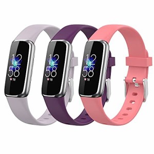 (CHULN) For Fitbit Luxe バンド のシリコンベルト、互換性Fitbit Luxのある防水性、通気性、ソフトなスポーツベルト換えバンド