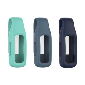 LICHIFIT Fitbit inspire3/inspire2用保護ケース クリップ カバー シリコン製 固定ホルダー キズ防止 アクセサリー （ブルーグリーン＋ブ