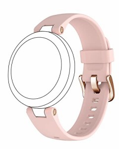 (SHANG WING) スマートウォッチ Lynn 交換用バンド 幅18mm 適切な手首のサイズ 最大21CM 最小12.5CM (Pink)