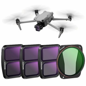 NEEWER ND & CPL フィルターセット DJI Air 3に対応 4パック ND16 ND32 ND64 CPL 偏光減光フィルターセット 安全な取り付け/マルチコーテ