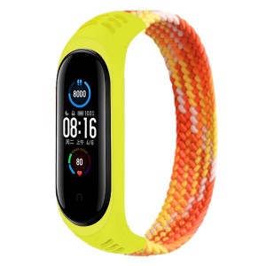 (Leishouer) コンパチブル Xiaomi Mi Band 7 6 5 Mi Band 4 3 バンド ナイロン編組ブレスレット弾性 リストバンドスポーツ 交換用 ブレス