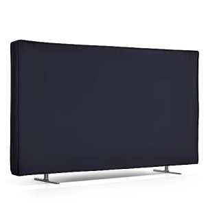 kwmobile 対応: 40" TV テレビカバー - 防塵カバー 液晶テレビ 保護カバー ホコリよけ 紺色