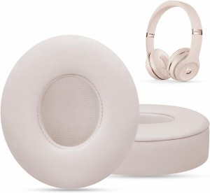 GEVO イヤーパッド イヤークッション 交換用 Beats Solo 2 & 3 Wirelessに対応 革 ワイヤレス 有線 ヘッドフォンに適用 遮音 メモリフォ