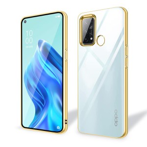 OPPO Reno 5 A ケース クリア 軽量 耐衝撃 メッキ加工 薄型 TPU Reno 5A スマホケース 携帯カバー 傷つき防止 人気 おしゃれ 防塵 （ゴー