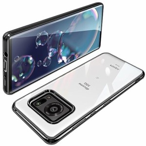 AQUOS R6 ケース クリア SH-51B TPU 透明 薄型 軽量 カバー スマホケース 耐衝撃 メッキ加工 ソフトケース 人気 カバー ワイヤレス充電対