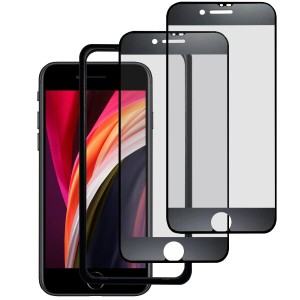 DXFAU iPhone SE第3世代 / SE第2世代 iPhone 8/7用 ガラスフィルム アンチグレア 全面保護 フィルム フルカバー 4.7インチ対応 硬度9Ｈ強