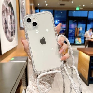 iPhone 14 ケース ショルダー タイプ スマホショルダー 透明 スマホケース ネック ストラップ アイフォン 首掛け 肩掛け 斜めがけ 色付き