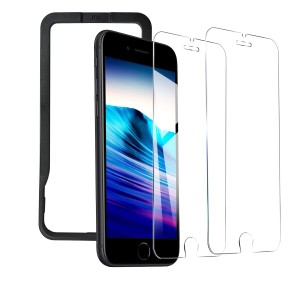 DXFAU iPhone SE第3世代 / SE第2世代 iPhone 8/7用 ガラスフィルム 4.7インチ対応 高透過率 高精細 液晶保護フィルム 硬度9H 強化ガラス 