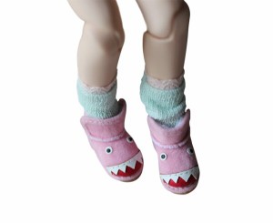 Dolly Paraブライス靴怪物ブーツ アゾン/MOMOKO桃子BLYTHE8分 ドール靴 モンスター靴（ピンク）