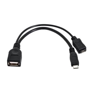 CY Cable Micro USB 2.0 OTG ホストフラッシュディスクケーブル Micro USB電源付き 携帯電話タブレット用