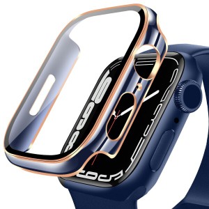 DYAOLE 対応 Apple Watch Series 9/8/7 ケース 45mm アップルウォッチ9/8/7 ケース 45mm 光沢2色ケース 対応 アップルウォッチ カバー ガ