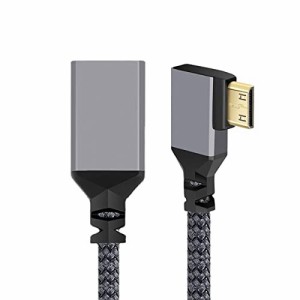 chenyang CY Mini HDMI - HDMIケーブル Mini HDMI 1.4 オス - HDMIメス 4K 延長ケーブル 左角度90度