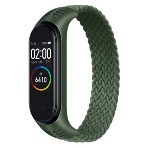 (Leishouer) コンパチブル Xiaomi Mi Band 7 6 5 Mi Band 4 3 バンド ナイロン編組ブレスレット弾性 リストバンドスポーツ 交換用 ブレス