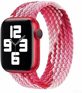 コンパチブル apple watch バンド iwatch バンド ブレイデッドソロループ 編組バンド apple watch Ultra/8/7/6/5/4/3/2/1/SEに対応 アッ