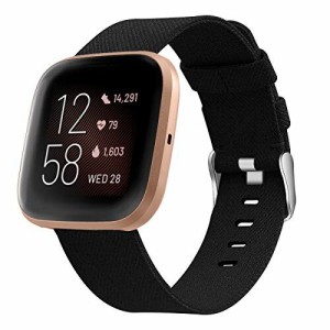 Fitbit versa2 / Fitbit versa対応 スマートウォッチバンド ナイロン 織物ストラップ Versa Lite対応 替えベルト 交換リストバンド クイ