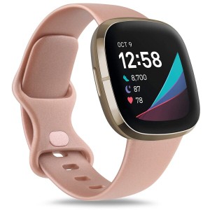 コンパチブル with Fitbit Versa 3 バンド fitbit versa 4用ベルト Fitbit Sense バンド 交換ベルト, 女性&男性用ソフトシリコン調整可能