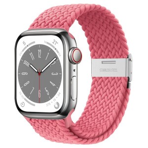 ソロループ コンパチブル Apple Watch バンド 41mm 40mm 38mm、編み込み ナイロン ゴム ストラップ スポーツループ リストバンド女性 男