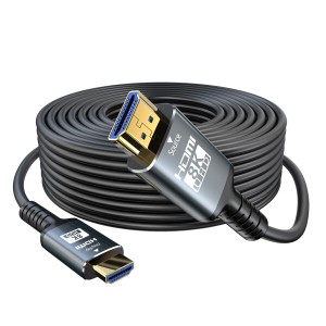 Eareyesail 8K HDMIケーブル2.1 20M、48GbpsファイバーHDMI 2.1ケーブル壁内CL3定格対応 8K@60HZ/4K@120Hz、eARCダイナミックHDR、HDCP 2