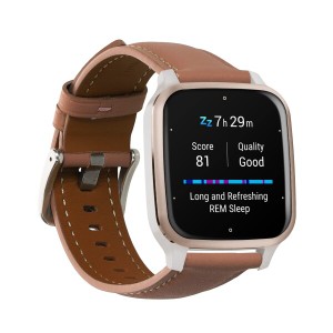 kwmobile 対応: Garmin Venu Sq 2 Music/Sq 2 交換 アームバンド - 本革 スポーツアームバンド