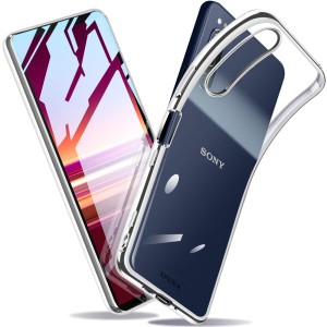 SONY Xperia 5 ケース クリア 軽量 耐衝撃 TPU バンパー 米軍MIL規格取得 SO-01M SOV41 カバー 極薄 黄変なし ストラップホール付 （シル