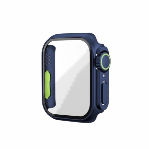 Apple Watch Ultra風カバーUltra風外観 アップルウォッチ ｹｰｽ 日本製 Dragontrail(R) 強化ガラス 9H硬度 光沢 指紋防止 飛散防止 PCフ