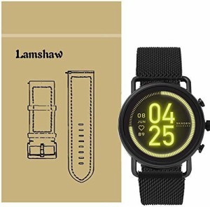 Lamshaw for Skagen Falster 3 バンド, ステンレス メッシュ ベルト 交換バンド 対応 Skagen Falster 3 / SKAGEN 腕時計 FALSTER 3 スマ