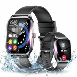 スマートウォッチSmart Watch Bluetooth5.3通話機能付 着信 メッセージ通知 LINEなどアプリ通知 100多種類な運動モード 文字盤カスタマイ