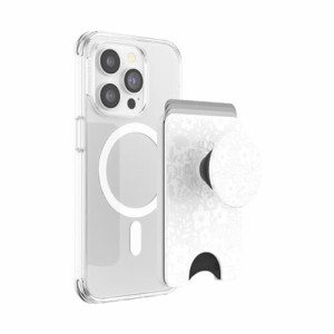 PopSockets Japan - ポップソケッツ ジャパン PopWallet+ MagSafe Blanc Fresh アダプターリング付き 白いお花畑 MagSafe ポップウォレッ