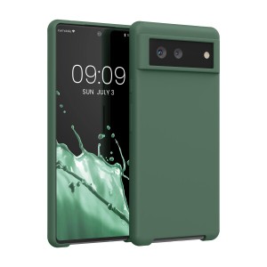 kwmobile Case Compatible with Google Pixel 6 Case - TPU Silicone Phone Cover with Soft Finish - Forest Green