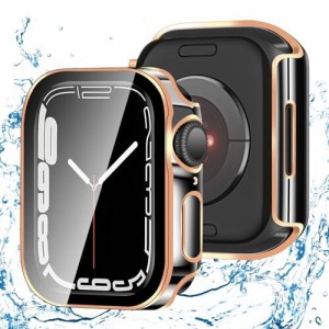 FAZHAN 対応 Apple Watch Series 9/8/7 45mm ケース アップルウォッチ9/8/7 45mm ケース 防水2色ケース 対応 アップルウォッチ カバー ガ