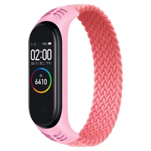 (Leishouer) コンパチブル Xiaomi Mi Band 7 6 5 Mi Band 4 3 バンド ナイロン編組ブレスレット弾性 リストバンドスポーツ 交換用 ブレス