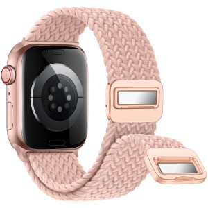 (Sunhel) コンパチブル アップルウォッチ バンド Apple Watch バンド 磁気吸着式バックル 強力な磁石 ナイロン素材 編み込み ソロループ 