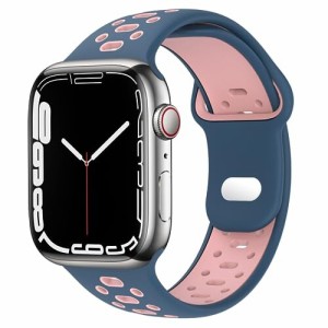 スポーツバンドコンパチブルApple Watch バンド49mm 45mm 44mm 42mm 41mm 40mm 38mm 女性男性用ソフトシリコン防水バンドコンパチブルiWa