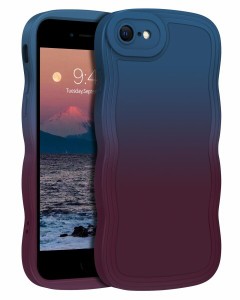 GUAGUA iPhone se ケース se第3世代 iPhone 8・ se2・7 ケース TPU ウェーブ デザイン 人気 ソフト バンパー 耐衝撃 超軽量 薄型 滑り止