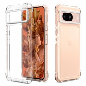 by Spigen Google Pixel8 ケースクリア TPU 半透明 ソフト PC ケース ストラップホール付き 高弾性 耐久性 軽量 耐衝撃 カメラ保護 薄型 