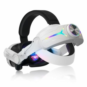 Newzerol ヘッドストラップ Quest 3と互換性ありアクセサリー 強化されたサポート 快適なVR体験 調節可能 バッテリー付き RGBエスポーツ