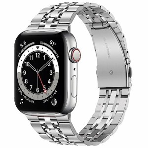 アップルウォッチバンド コンパチブル Apple Watch バンド 45mm 44mm 42mm、男性女性 iWatch バンド ソリッドステンレススチールメタル交