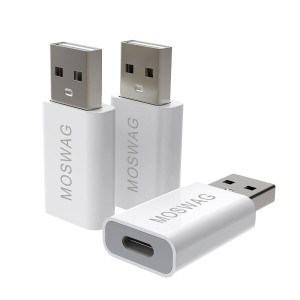 MOSWAG 3パック USB Cアダプタ USB C - USBアダプタ USBオス-USB Cメスアダプタ Apple MagSafe充電器,iMac,MacBook Pro,MacBook,MacBook,