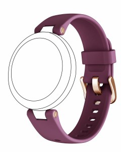 (SHANG WING) スマートウォッチ Lynn 交換用バンド 幅18mm 適切な手首のサイズ 最大21CM 最小12.5CM (Purple)