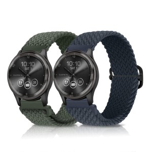 (LanQii) 20mm バンド Garmin vivomove Trend/Vivoactive 5/Venu Sq 2/Sq 2 music/Sq Music/Venu 2 Plus/Sport/vivoactive 3 対応 ナイロ