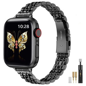 Apple の腕時計のバンドと互換性がある MioHHR の細いバンド 42 の mm 44 の mm 45 の女性の iWatch のバンド シリーズ 8 7 6 5 4 3 2 1 